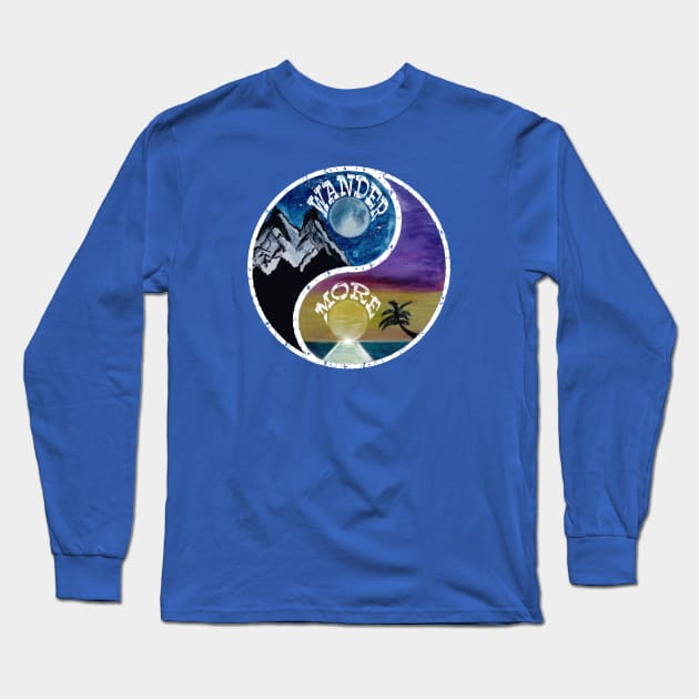 Wander More wanderlust saying quote explore hike camp Long Sleeve T-Shirt by BrederWorks